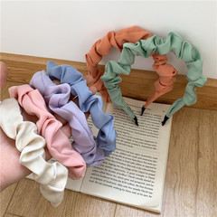 French vintage fabric pleated headband Korean style slimming temperament headband for outdoor hair compression hairpin hair accessories for women wholesale