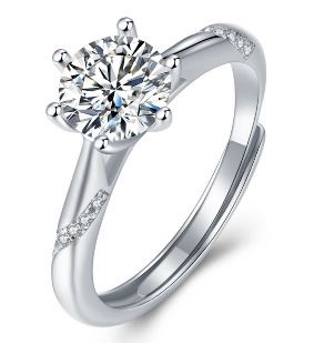 R10881 moissanite 1 carat/6.5mm