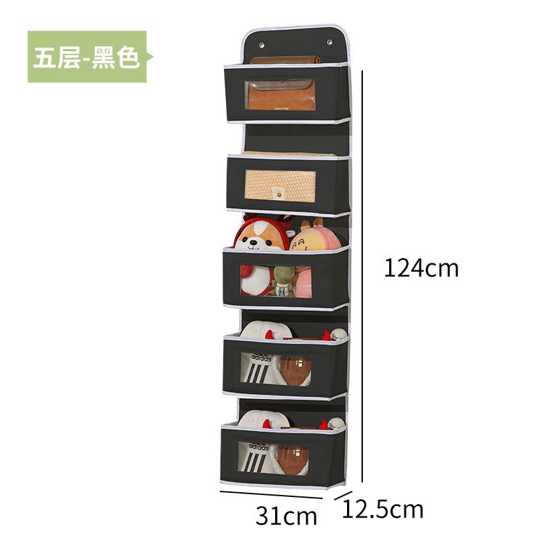 Nueva puerta transfronteriza de varias capas, bolsa para colgar en la parte trasera del dormitorio, bolsa de acabado de juguetes, ropa interior para colgar en la pared, almacenamiento en capas