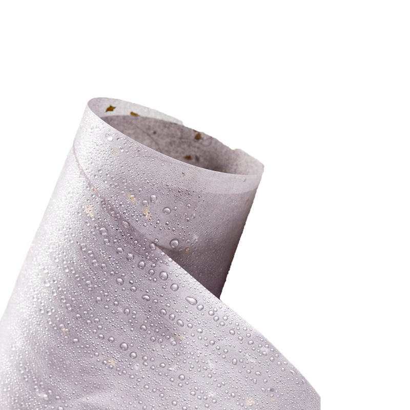 Papel de embalaje de flores Papel de embalaje de flores de fibra de seda de punto de oro y plata de ensueño DIY hecho a mano