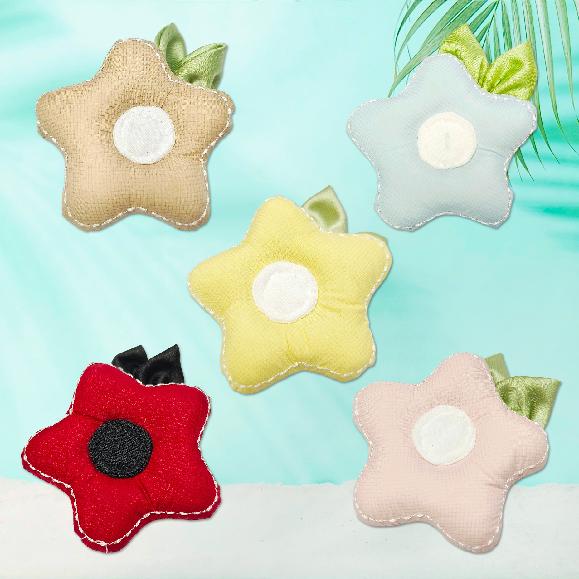 小香风可爱立体充绵五角星花朵胸花服装包包装饰diy辅料配饰批发