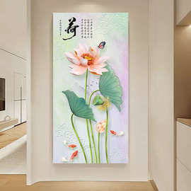入户玄关装饰画自粘贴画现代轻奢高档走廊尽头过道挂画3d立体贴纸