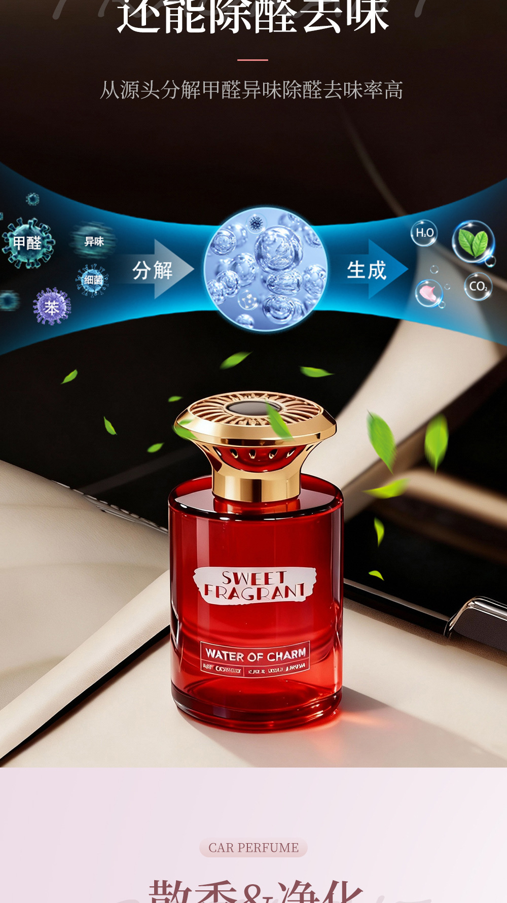 Car Aromatherapy Perfume Car Interior Car Ornaments High-End Perfume Long-Lasting Fragrance Car Women's High-End Fragrance Water