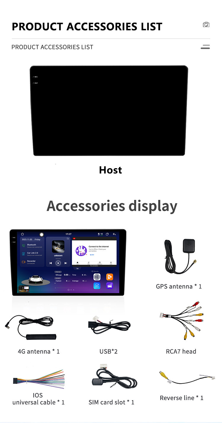 Wholesale factory direct sales fangyitong UIS7870 Android 12+512g car 2K Universal central control navigation