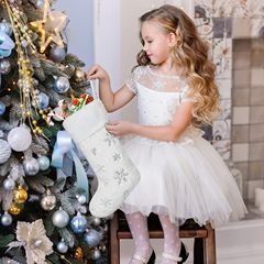 クリスマスクリスマス靴下刺繍雪珠光サンタクロースギフトバッグクリスマス靴下クリスマスパーティー家庭装飾