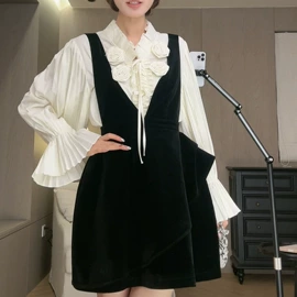 时尚休闲套装;连衣裙;女式针织衫