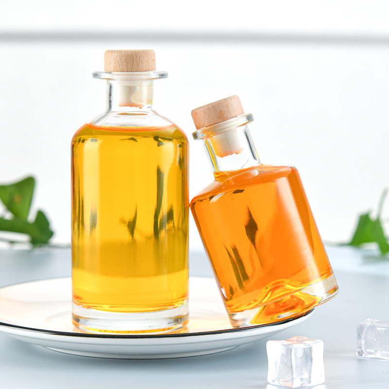 Botella de vino de fruta japonesa botella de vino pequeña botella vacía botella de vidrio NS viento sellado con tapa botella de bebida de vidrio