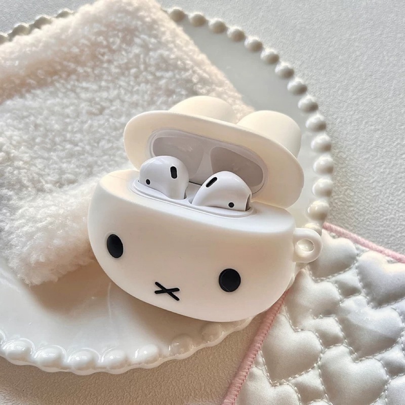 かわいいミッフィーウサギ airpods4 保護カバー Apple 1/2 世代ワイヤレス Bluetooth ヘッドフォンケース pro3 世代シリコンソフト|undefined