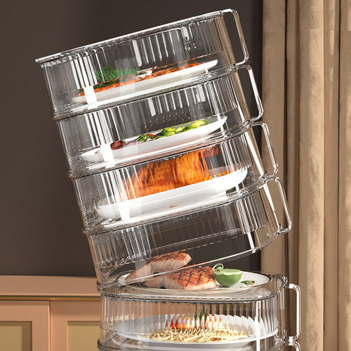 Vegetable cover for household leftovers multi-layer storage rack kitchen dust-proof and insulated food cover for dining table multi-functional dust cover