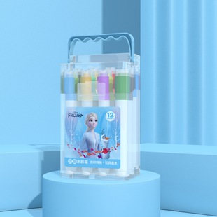 Disney seal watercolor pen washable 12 color 24 color 36 color large capacity Primary School students painting set Wholesale