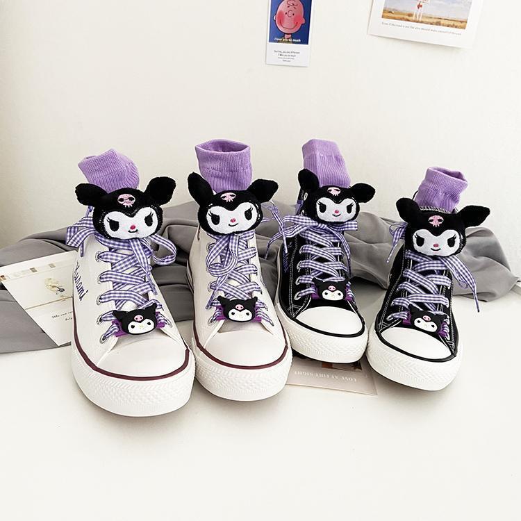Spring and Summer Women's Shoes Niche Original Explosive Change All-match Canvas Shoes Student Japanese Cute Cartoon Kulomi Casual Sneakers