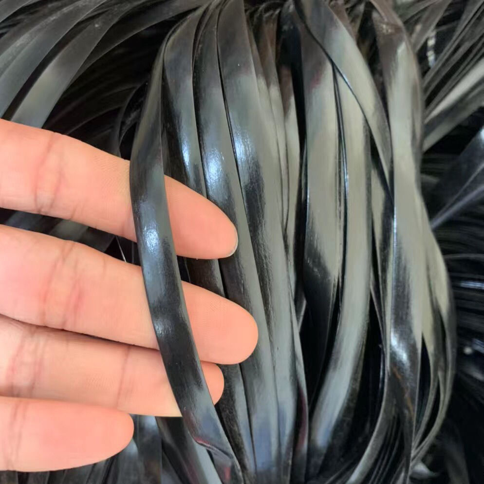 8mm 검정색 플랫 등나무
