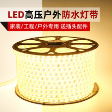 led灯带灯条220v家用户外防水5730高压灯带露营工程氛围柔性灯带