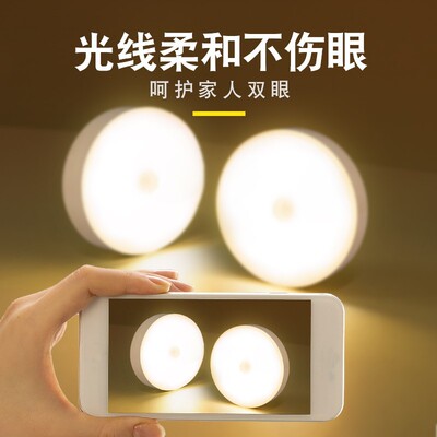 Large capacity battery USB charge Long Life human body Induction Cabinet Lights wardrobe Night light