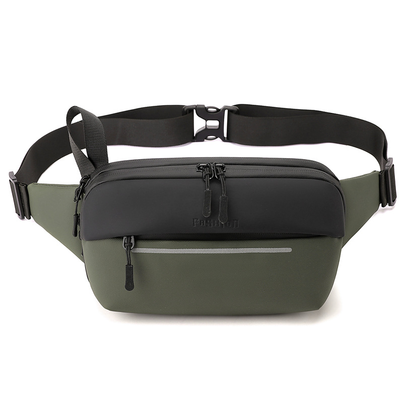 2024 nuevo bolso de mensajero simple casual para hombre reflectante transfronterizo multifuncional al aire libre deporte ciclismo bolsa de pecho al por mayor