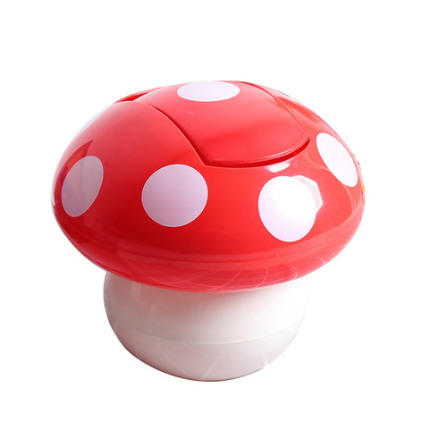 Kitchen trash can shaking tabletop paper basket multifunctional household storage bucket car cute mushroom desktop trash can