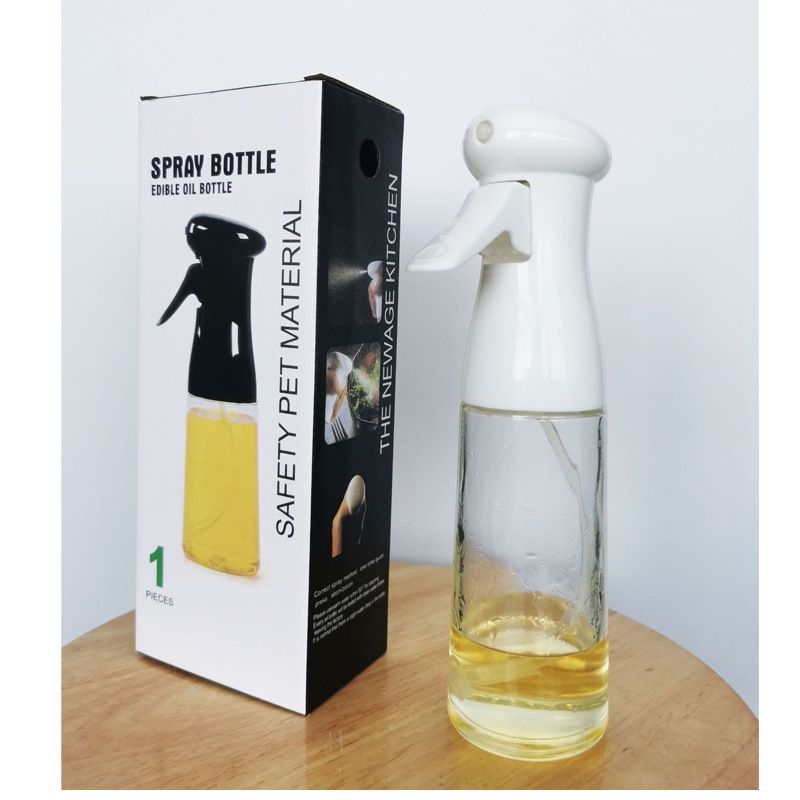 Botella de Spray de Aceite de Plástico para Cocina, para Aceite de Cocina, Aceite de Oliva, Botella de Control de Aceite de Tipo Presión, Botella de Spray de Aceite de Vidrio, Disponible en Stock