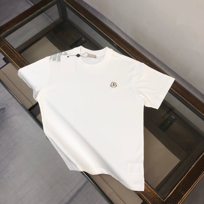 Cross-Border Summer Original Label Moncler Short-Sleeve T-Shirt for Men, Heavyweight Casual Embroidered Round-Neck Men's T-Shirt, Couple's Top Cross-Border Summer Original Label Moncler Short-Sleeve T-Shirt for Men, Heavyweight Casual Embroidered Round-Neck Men's T-Shirt, Couple's Top