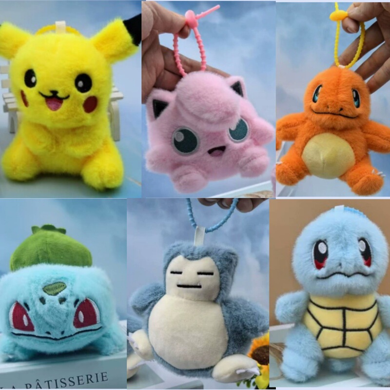 4inch Pikachu Plush Toy Pokémon Charmander Squirtle Doll Stuffed Toy Claw Machine Doll