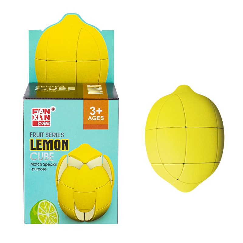 Pan-nuevo cubo de fruta de simulación simple entrada rompecabezas descompresión juguete en forma de traje de fruta cubo giratorio suave