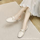 Baotou French Half Slippers for Women's Outer Wear Spring and Summer 2025 New Cyber Popular Half-Shoes Mueller Shoes Chunky Heel Sandals and Slippers