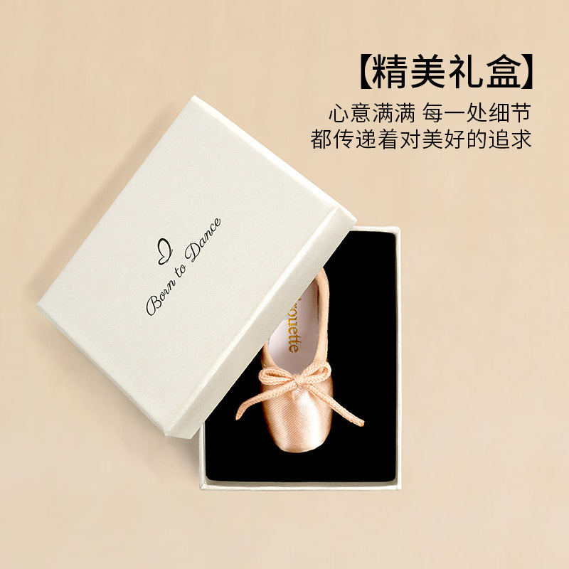 Zapatos de ballet colgante arte llavero zapatos de punta hechos a mano llavero lindo regalo creativo