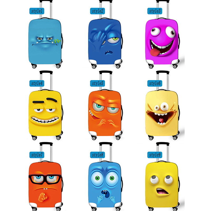Manufacturer Source Cartoon Cute Printed Suitcase Cover Luggage Protective Cover Thick Reinforced Travel Suitcase Dust Cover