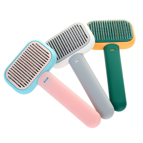 Factory direct sales of Meow and new pet floating hair comb, special pet comb for long-haired cats, one-click depilation needle comb