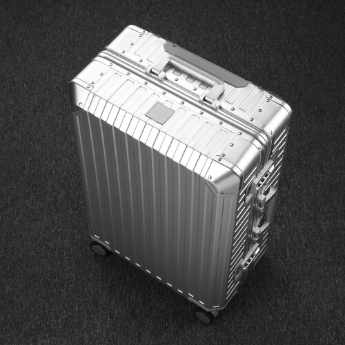 Aluminum Magnesium Alloy Pull-along Suitcase New Aluminum Alloy Luggage Business Travel Suitcase New Box 20-inch Password Case