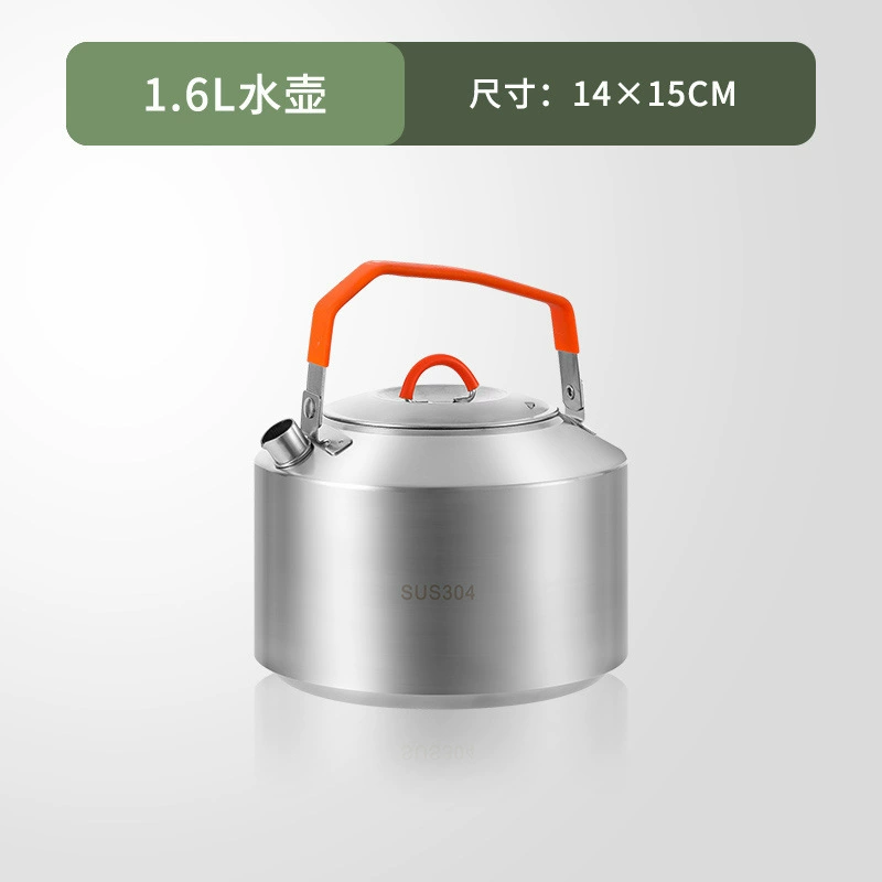 Travel teapot stainless steel for camping, handheld coffee pot, 304 volume