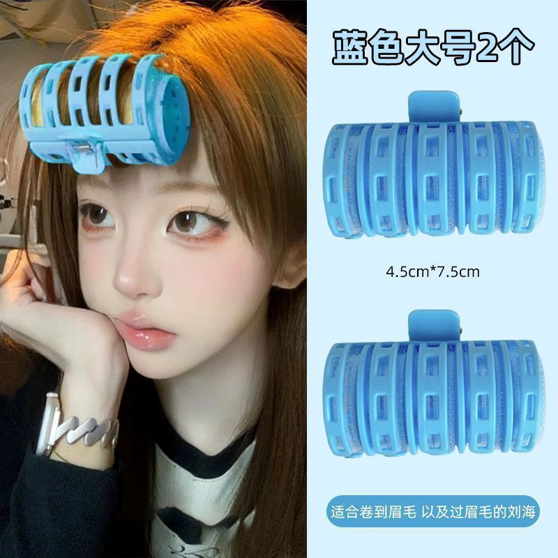 エアバングローラー、8の字バング、ふわふわカーリーヘア、フレンチスタイリングヘアアイロン、怠惰な学生カーリング、Lサイズ|undefined