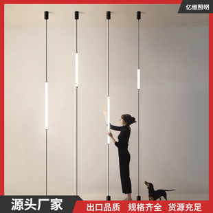 Italian Minimal Homestay Hotel Room Decoration Floor Lamp Designer Entrance Background Wall Bedroom Bedside Line Lamp