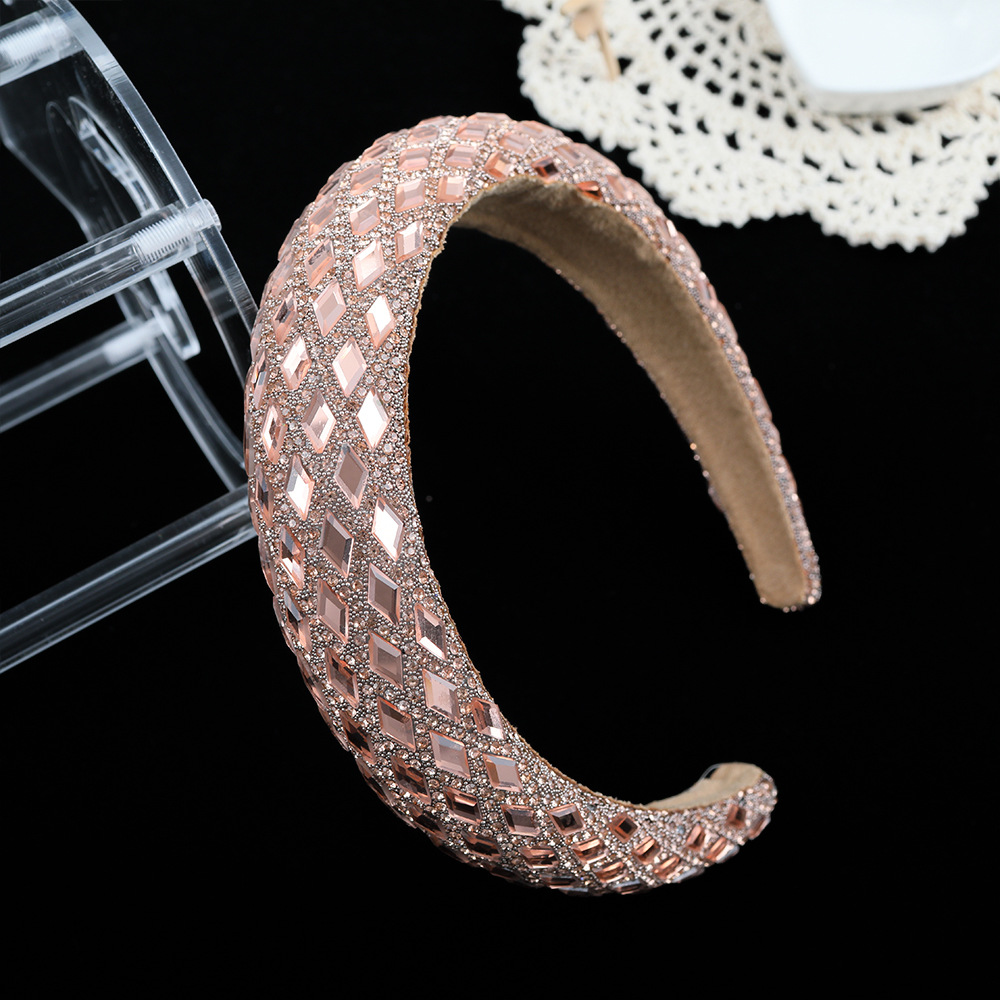 Women's Simple Style Rhombus Rhinestone Hair Band display picture 4