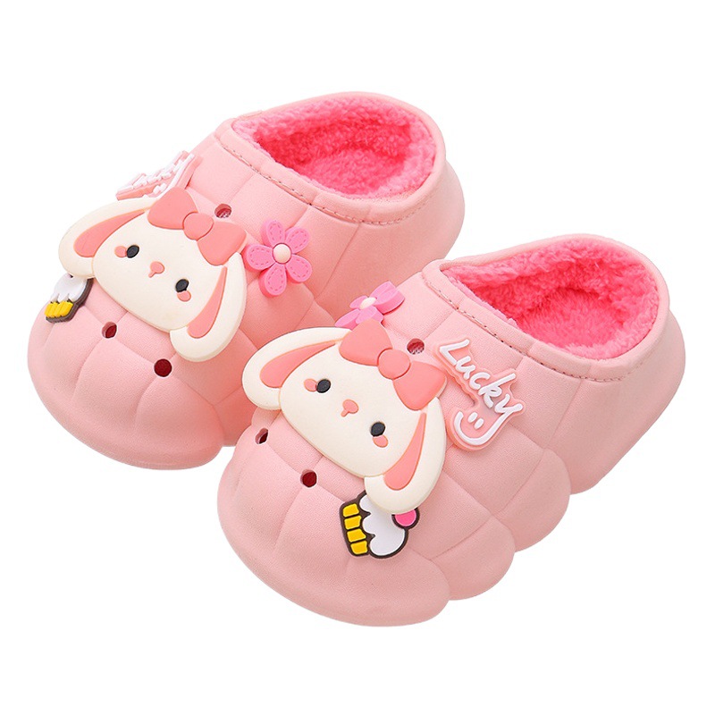 Zapatillas de algodón para niños de invierno niños y niñas cálido forro polar impermeable antideslizante bebé 1-3 años 2 zapatillas de felpa para bebés