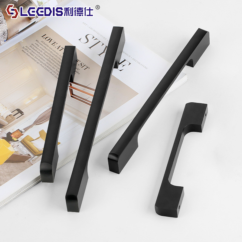 Manufacturer direct sales minimalist wardrobe cabinet handle modern black long cabinet door shoe cabinet cabinet door handle furniture hardware