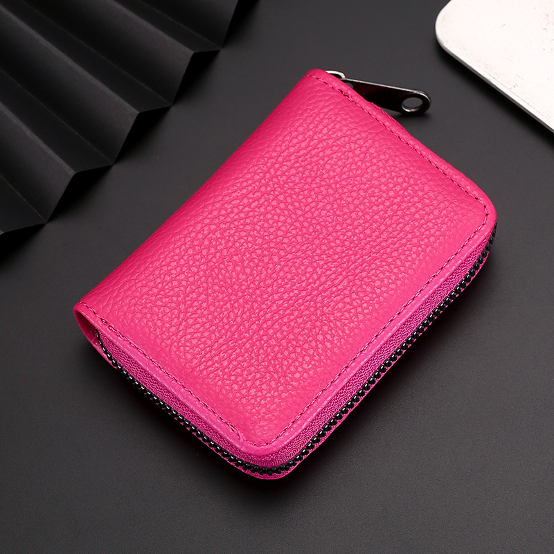 Tarjetero para hombre, gran capacidad, múltiples ranuras para tarjetas, tarjetero para mujer, anti-desmagnetización, integrado, exquisito, de alta gama, compacto.