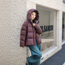 2025新款冬季超好看洋气加厚时尚羽绒服外套连帽短款显瘦面包服女