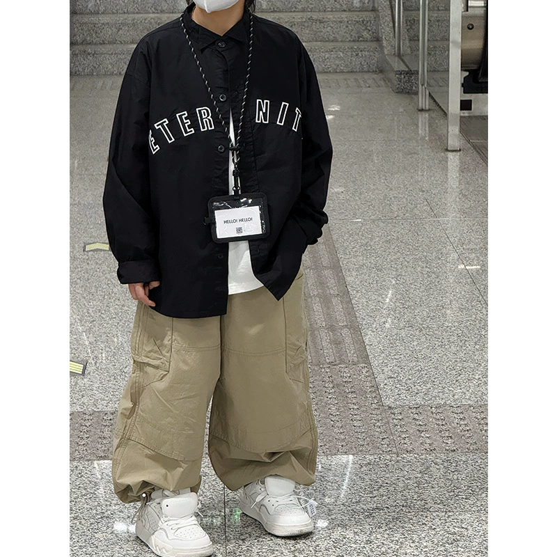 Spring shirt for boys, children's jacket, oversize
