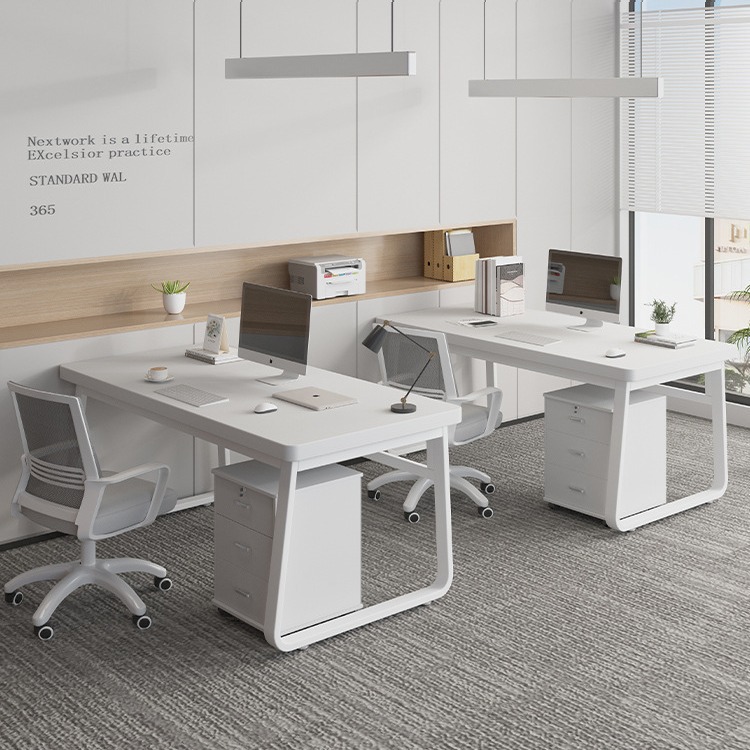 Desk employee office desk staff table and chair combination double…