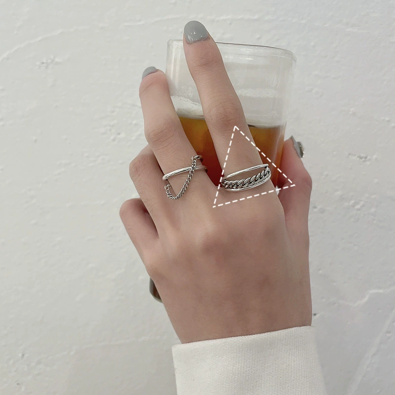 Adjustable Ring (925 Silver) — Small Design Rings, Non-Fading High-Quality Sample