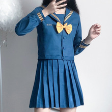 正统小蒲生JK制服变形襟三本水手服日本软妹校服学院风套装裙