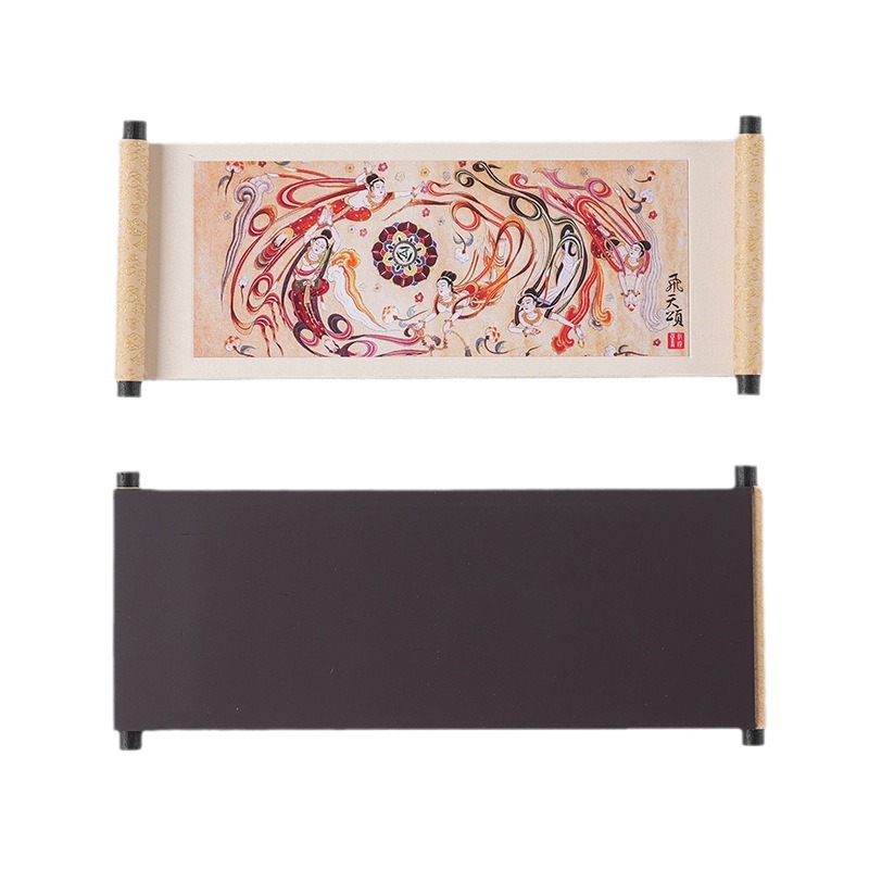 둔황 벽화 모델링 스크롤 나무 냉장고 자석 맞춤형 창조적 인 기념 선물 마그네틱 WENCHUANG 냉장고 자석