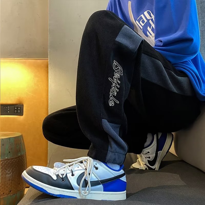 Especiales calientes de otoño e invierno 2024 tallas grandes más chaleco de parche de doble cara de terciopelo pantalones casuales para hombres más base de terciopelo