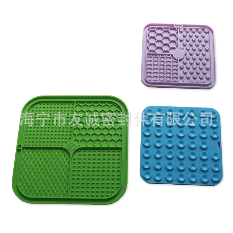 Amazon popular mascota estera de comida lenta de silicona perro estera de comida lenta gato y perro lamiendo placa protección del medio ambiente estera de silicona para mascotas image 6