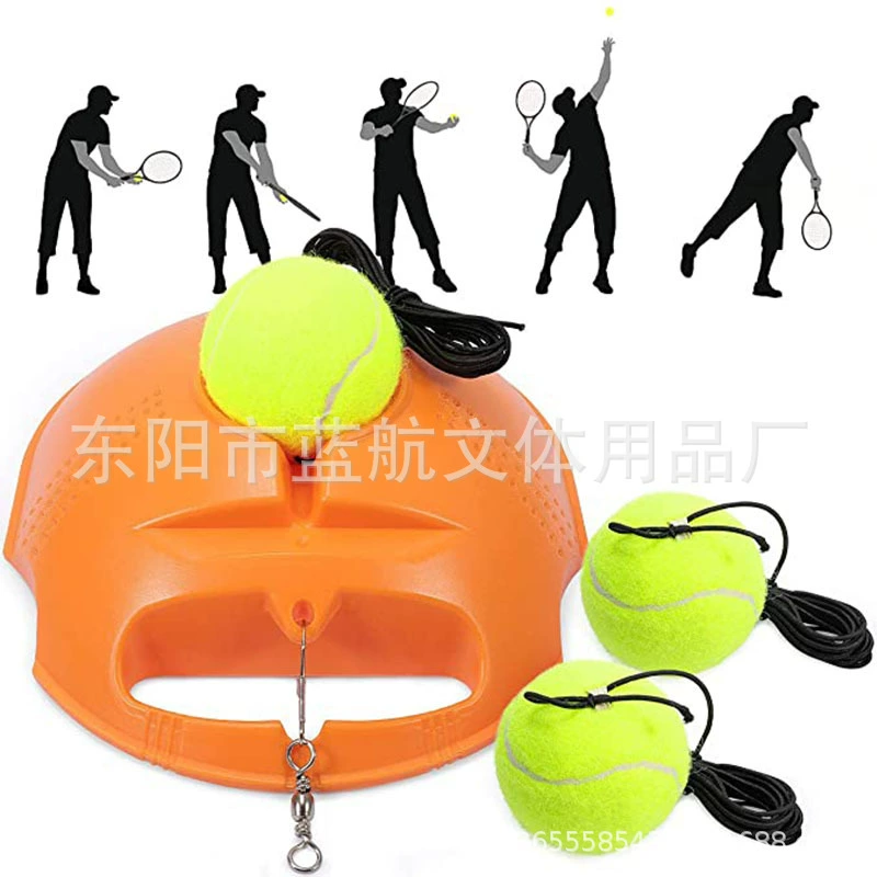 Фиксированный Теннисный тренажер Single Tennis с веревкой и костюмом для отскока лески для начинающих Самообучение линейный мяч одиночный в наличии