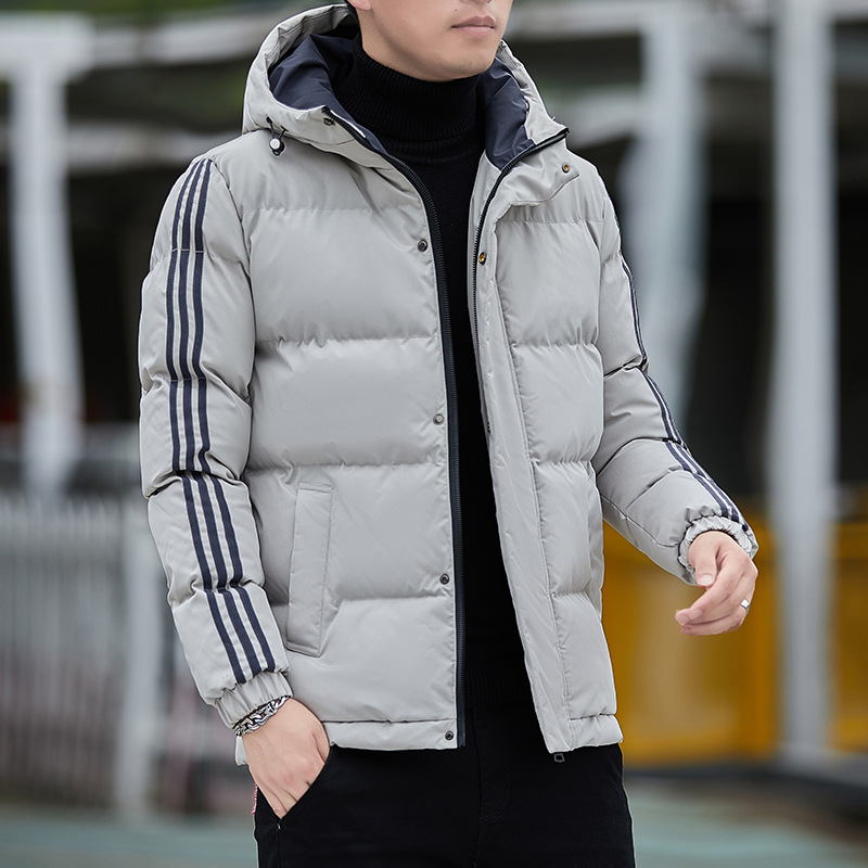 Abrigo de hombre Otoño e Invierno 2022 abrigo de algodón acolchado para hombre casual Chaqueta corta de algodón acolchada para hombre engrosada abrigo de algodón con capucha acolchada para hombre