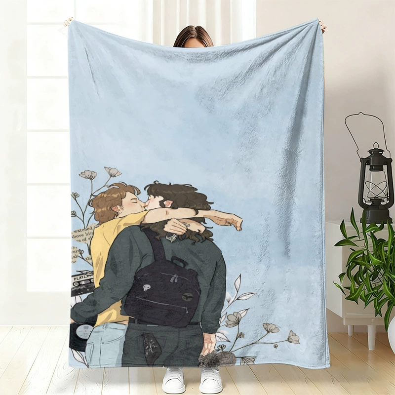 Плюшевая флисовая плед-одеяло BylerCP (в стиле Stranger Things), мягкий для отдыха, 70×100–150×200 см