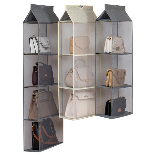 Bag storage hanging bag home wardrobe three-dimensional hanging leather bag organization dust-proof storage rack storage artifact cross-border