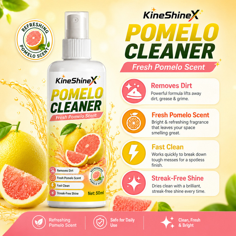 KineShineX Grapefruit Scented Cleaner l Multi-purpose Household Stain Removal Cleaning Spray with Fresh Grapefruit Fragrance, Suitable for Kitchen KineShineX Grapefruit Scented Cleaner l Multi-purpose Household Stain Removal Cleaning Spray with Fresh Grapefruit Fragrance, Suitable for Kitchen