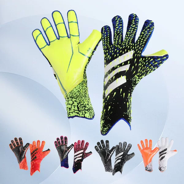 Football Latex Breathable and Wear-Resistant Thickened Goalkeeper Gloves for Adults and Children, Suitable for Competition and Training, Providing Protection and Anti-Slip Features